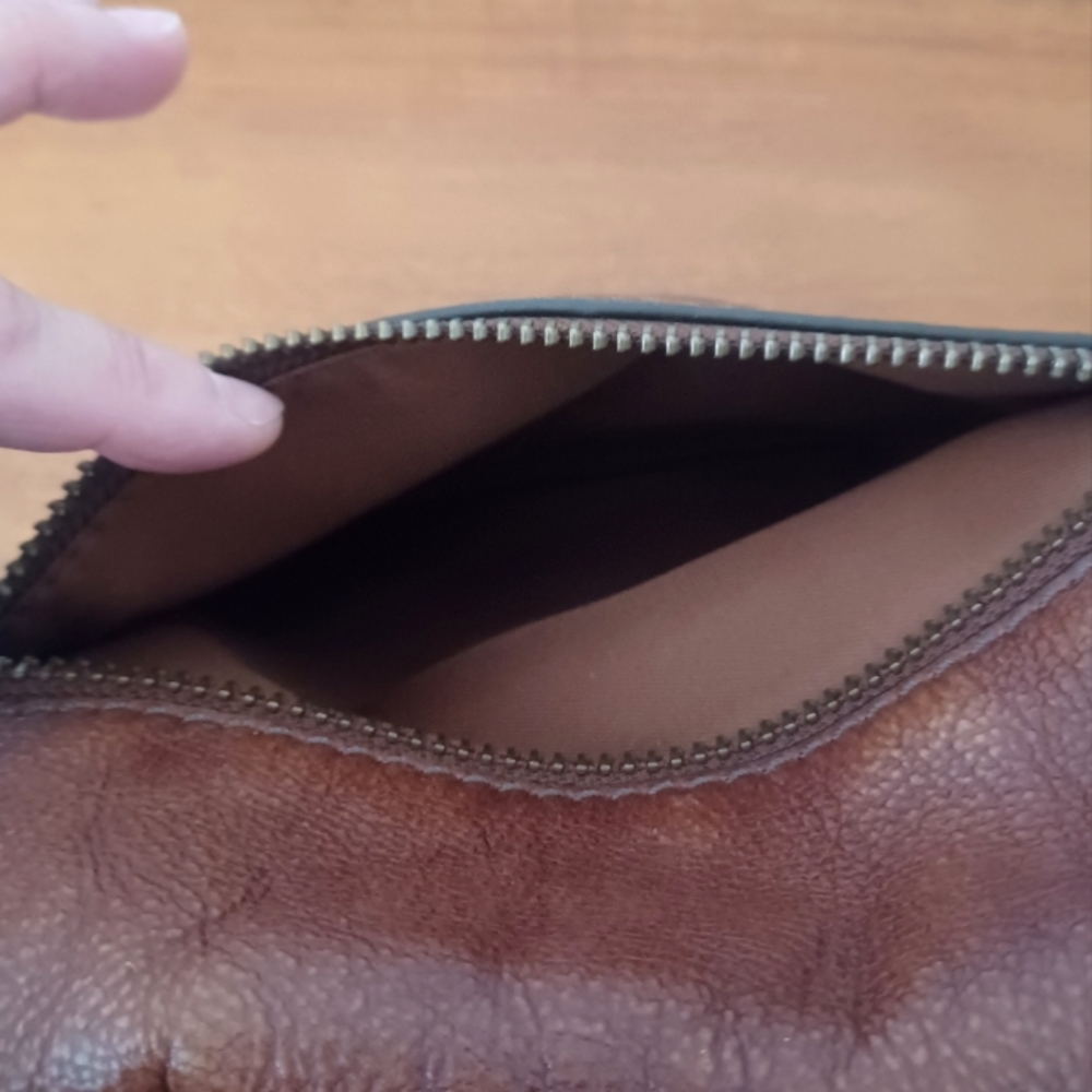 FOSSIL Brown Leather Crossbody Bag - Picture 8 of 14